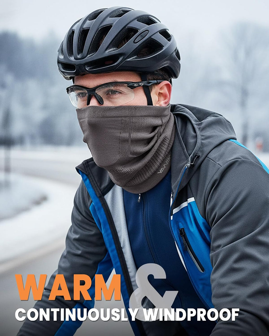 YANIKY Winter Neck Warmer Gaiter Ski Face Mask, Breathable Fleece Balaclava Windproof Cold Weather Scarf