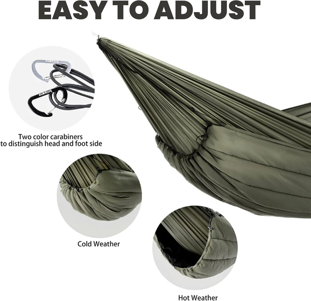 onewind Camping Hammock Underquilt, 3 Season Hammock Insulation, OD Green