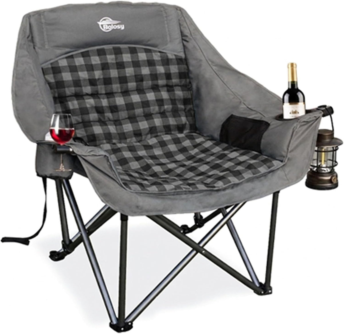 2 Pack Oversized Camping Chairs for Adults Heavy Duty Outdoor Camp Chair