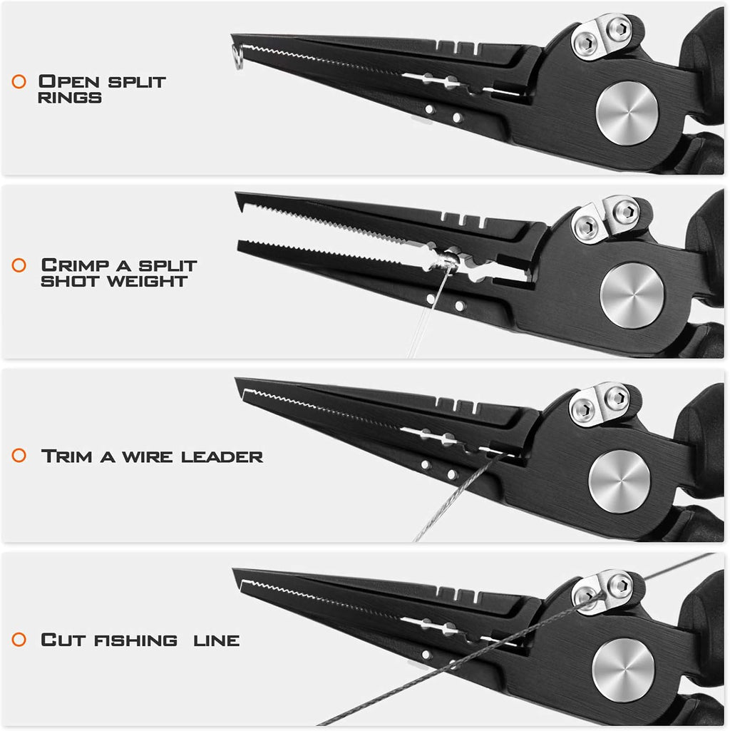 KastKing Speed Demon Pro Fishing Pliers,7.5'' Split Ring Nose