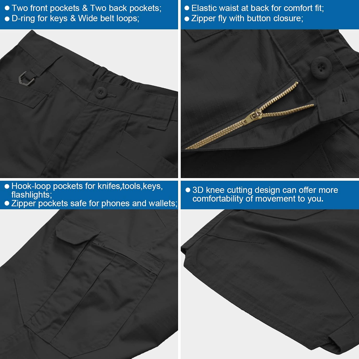 Mens Work Shorts Cargo Tactical Outdoor Wear Resistant Hiking Tool Shorts