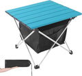 Grope Ultralight Aluminum Camping&Beach Table with Storage Bag (Blue-S)