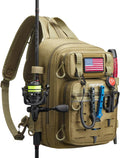 Piscifun Fishing Backpack Tackle Bag, MOLLE & 2 Rod Holders, Multi Storage