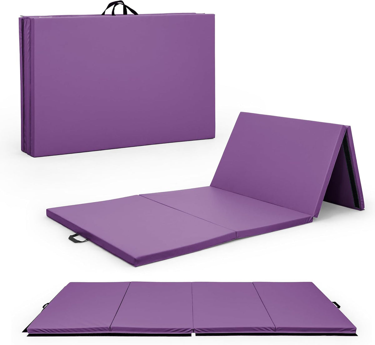 CAP Barbell All Purpose Folding Anti Tear Exercise Training Aerobic Fitness Gym & Gymnastics Balance Mat | 10' x 4' Multiple Colors and Thickness Options
