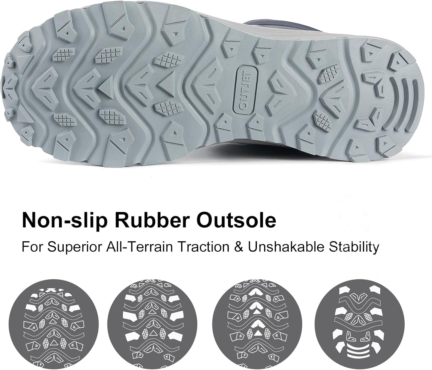 Men's Waterproof Hiking Boots Lightweight Comfortable Outdoor Walking Trail Boots Shoes