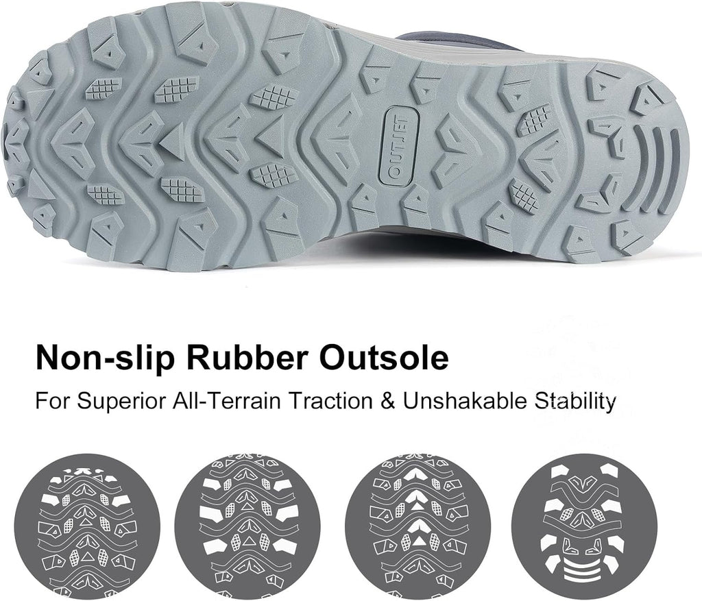 Men's Waterproof Hiking Boots Lightweight Comfortable Outdoor Walking Trail Boots Shoes