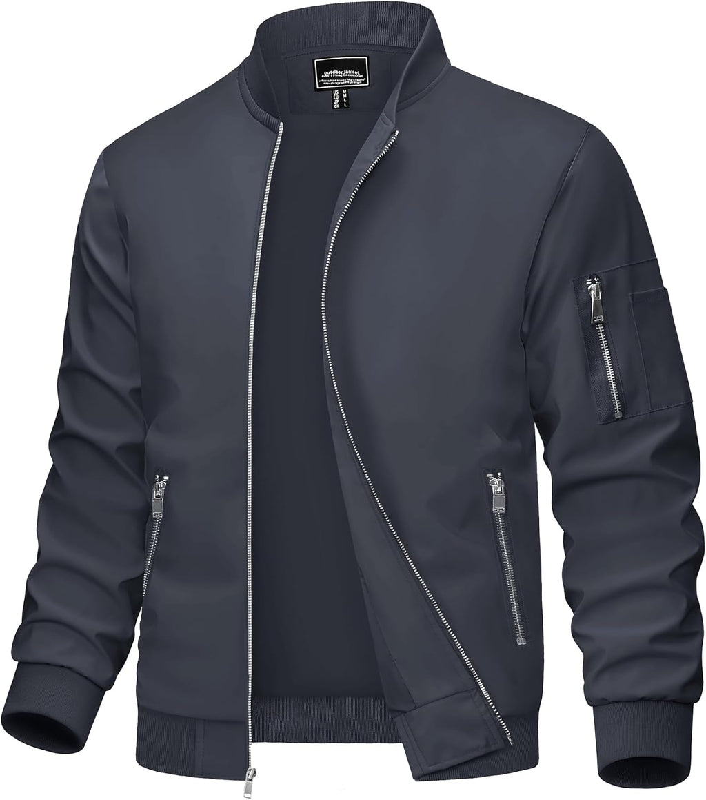 MAGCOMSEN Men's Bomber Jacket Lightweight Windbreaker Spring Fall Jacket