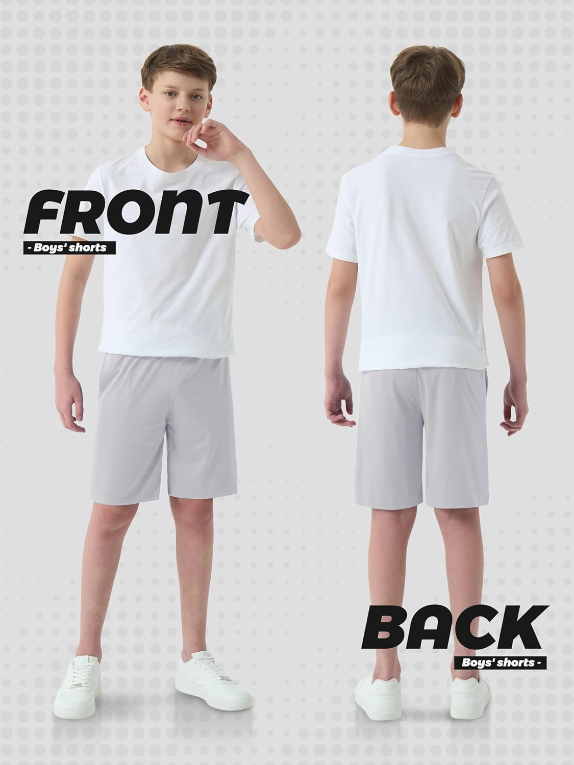 5 Pack Boys Athletic Shorts Basketball Soccer Dry-Fit Shorts with Pockets | Moisture Wicking,Breathable Lightweight Fabric,Sports &Outdoor Wear for Teen Kids Youth, Elastic Waist Pockets