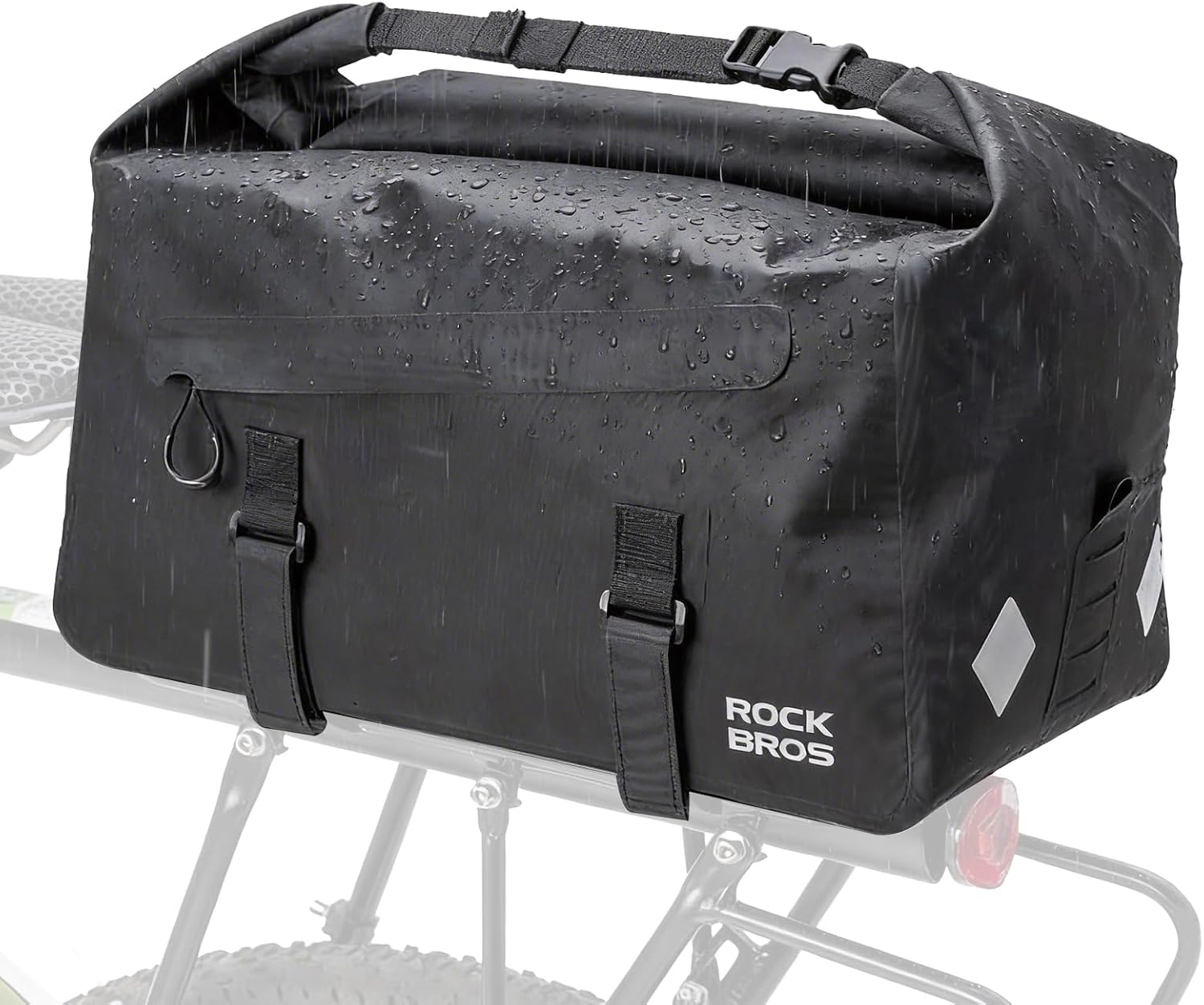 ROCKBROS Waterproof Bike Bags 16L Rear Rack Trunk Bag with Shoulder Strap