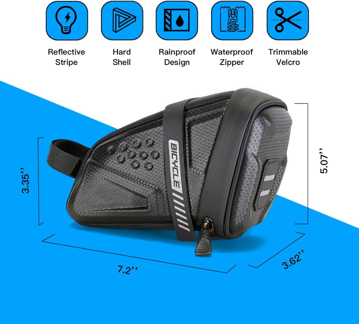 bike saddle bag,EVA hard shell waterproof bike bag, Bike seat bag
