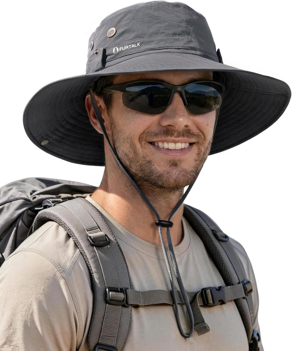 FURTALK Sun Hats for Men Fishing Hat UPF Protection Wide Brim Bucket Hat