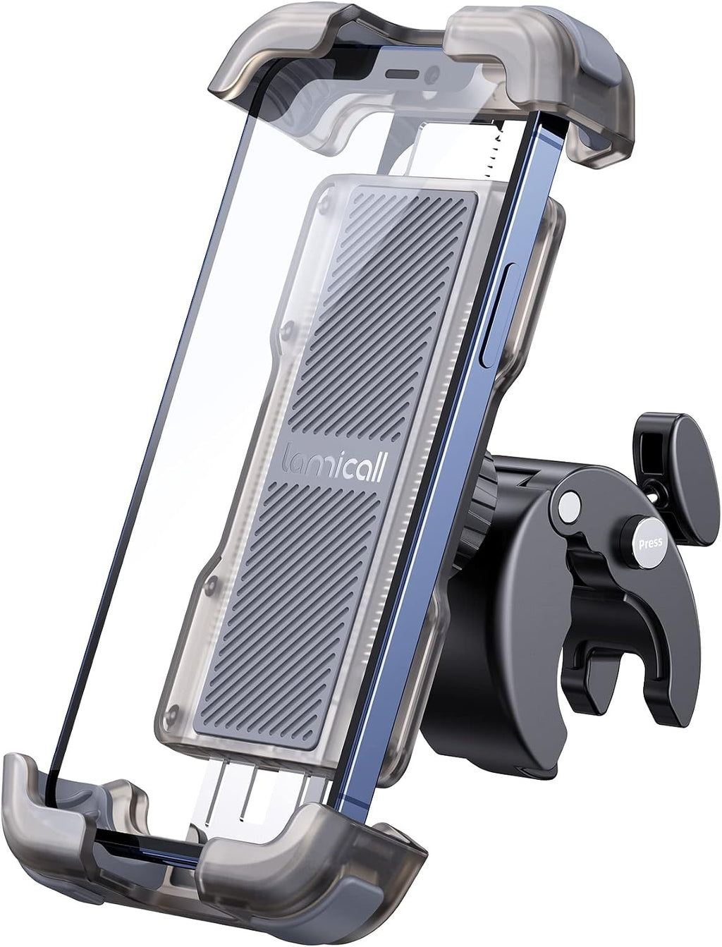 Lamicall Motorcycle Bike Phone Holder with Upgrade Quick Install Bar Clip