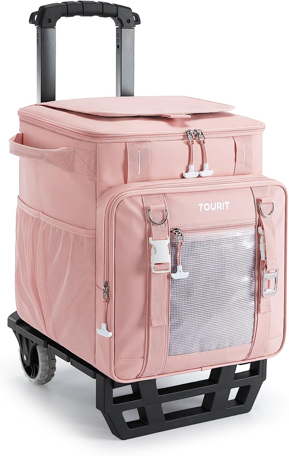 TOURIT Collapsible Rolling Cooler with Wheels, 12H Insulated & Waterproof