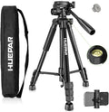 Huepar Professional Laser Level Tripod, 60 Inch Adjustable Laser Level Stand, Suit for Heavy Duty Laser Levels, Point Lasers, Laser Distance Measures; 1/4" & 5/8" Thread Mount, Non-Slip Feet, TPD14B
