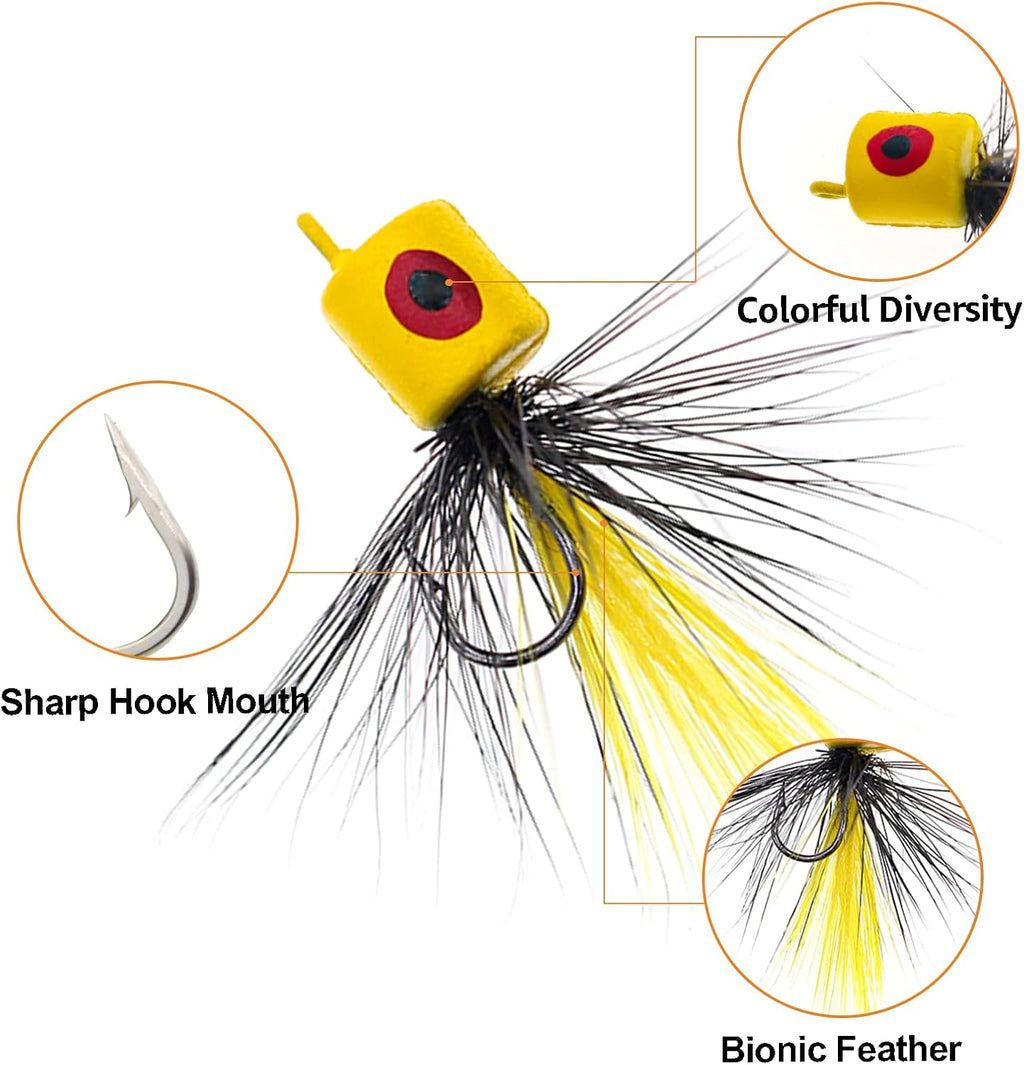Fly Fishing Poppers Dry Flies Topwater Lures Bass Trout Kit Pro XL