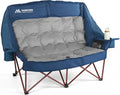 Huskfirm High Back Double Camping Chair 2 Person Camping Chair Blue