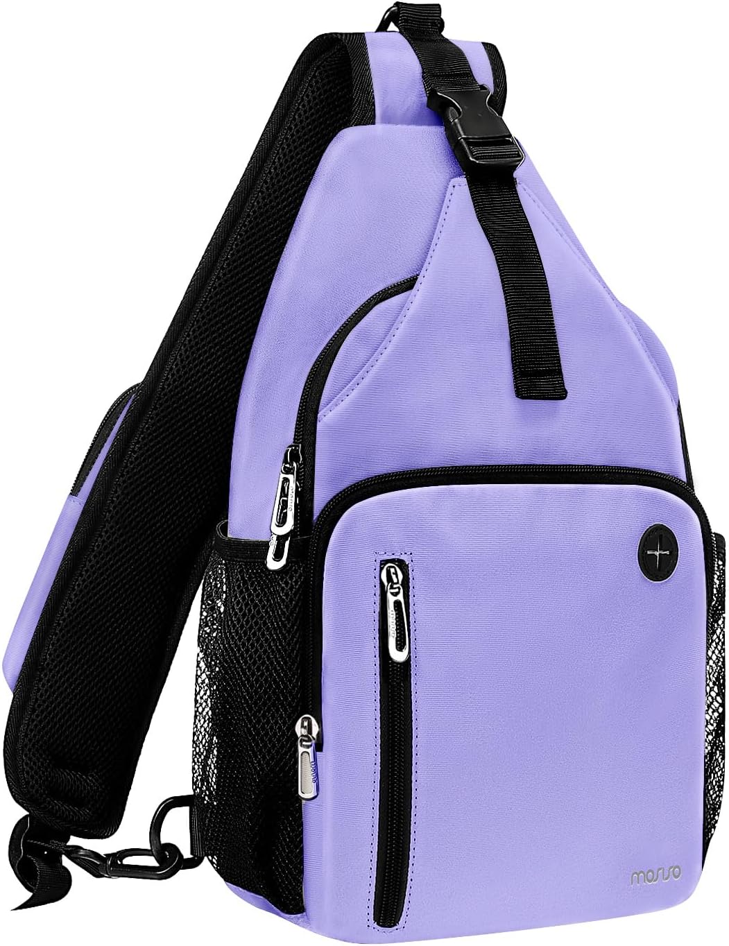 MOSISO Sling Backpack Bag, Crossbody Shoulder Bag Travel Hiking Daypack Chest Bag with Front Square Pocket&USB Charging Port