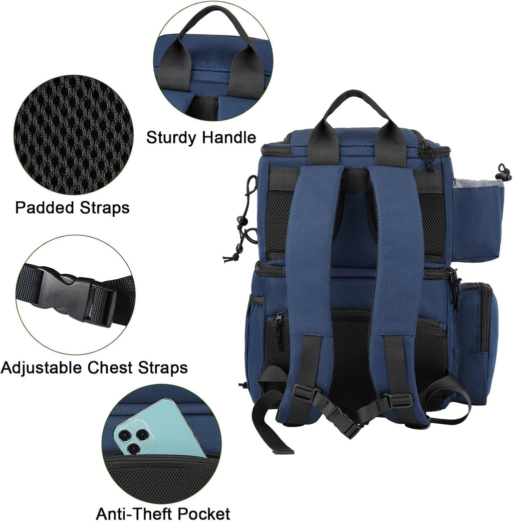 MATEIN Fishing Backpack, Tackle Storage Bag with Rod Holders & Cooler