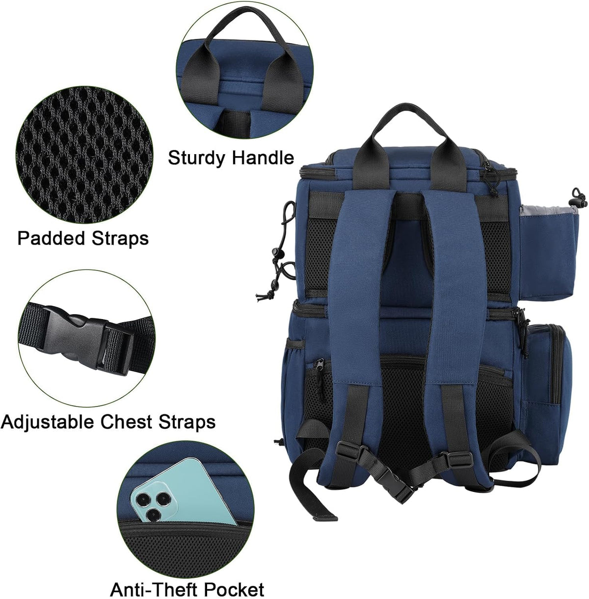 MATEIN Fishing Backpack, Tackle Storage Bag with Rod Holders & Cooler
