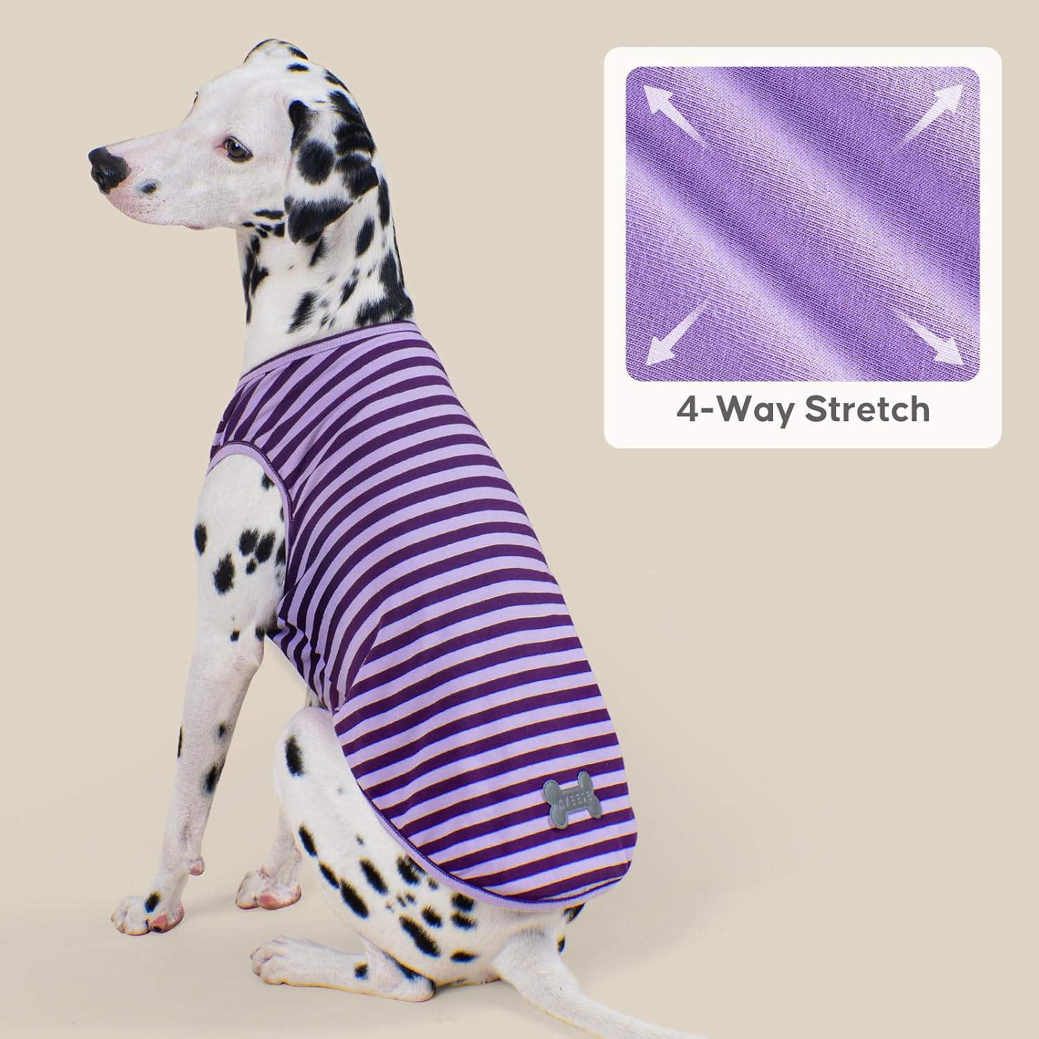 KYEESE 2Pack Cotton Dog Shirt for Small Dogs Soft Striped Tank Top