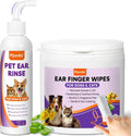 Pjordo Pet Ear Cleaner for Dog & Cat, Natural Formula - Aloe & Witch Hazel