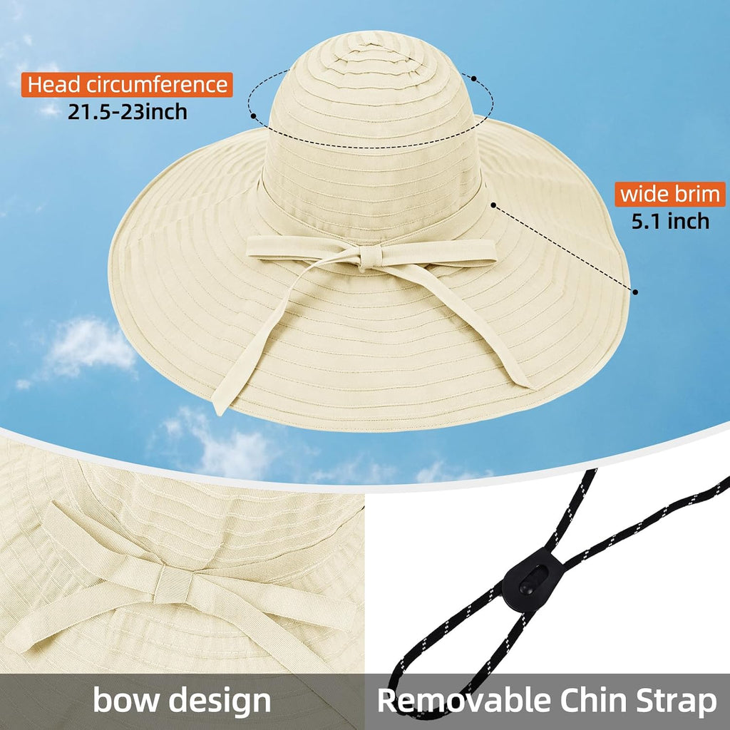 Sun Hat for Men Women UV Protection Wide Brim Fishing Hats Breathable UPF 50+ Boonie Bucket Hats Beach Safari Hiking Garden