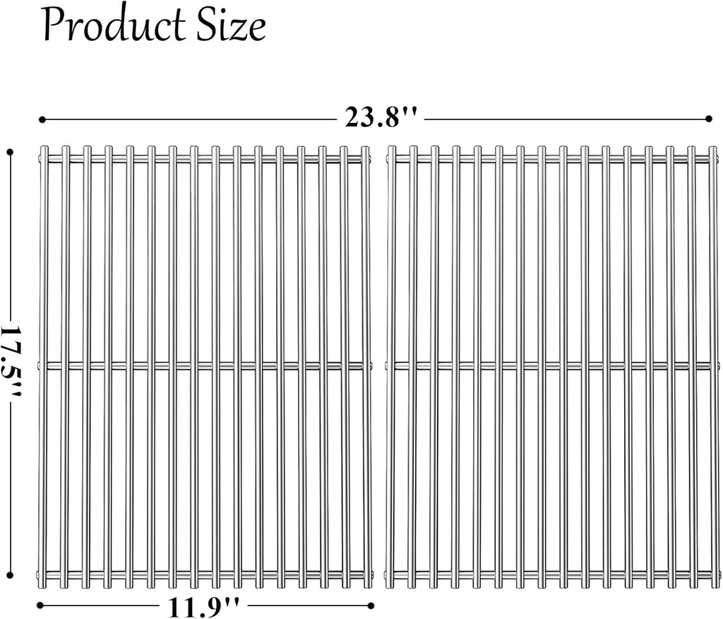 Orgneas 17.5'' SUS304 Grill Grates for Gas Grills Weber Spirit 300 Series