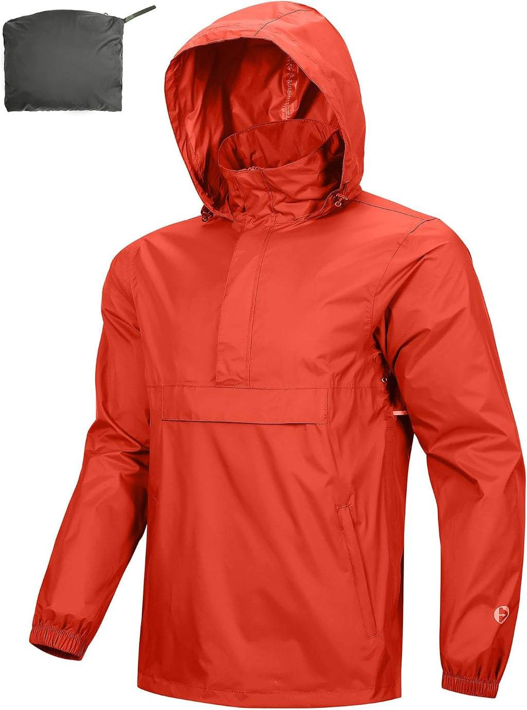 Outdoor Ventures Men's Rain Jacket Waterproof Lightweight Packable Pullover