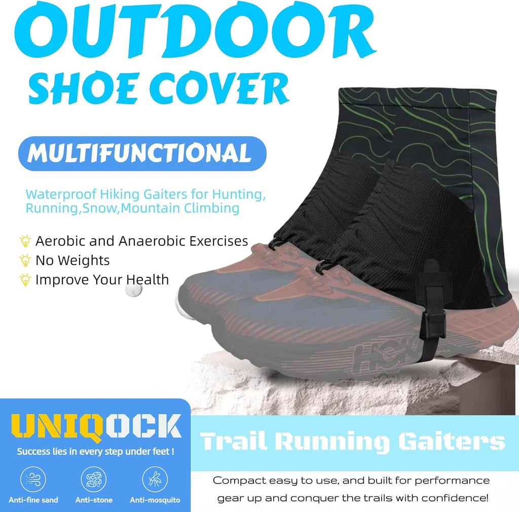 Low Gaiters,Ankle Gaiters,Snow Boot Guard Gators,Shoe Gaiters,Gators for Hiking Boots,Leg Gaiters,Waterproof Hiking Gaiters for Hunting,Running,Snow,Mountain Climbing