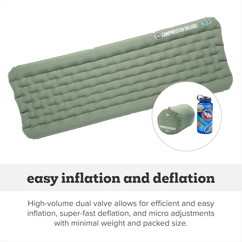 Big Agnes Campmeister Deluxe - Insulated Sleeping Pad, Wide Regular