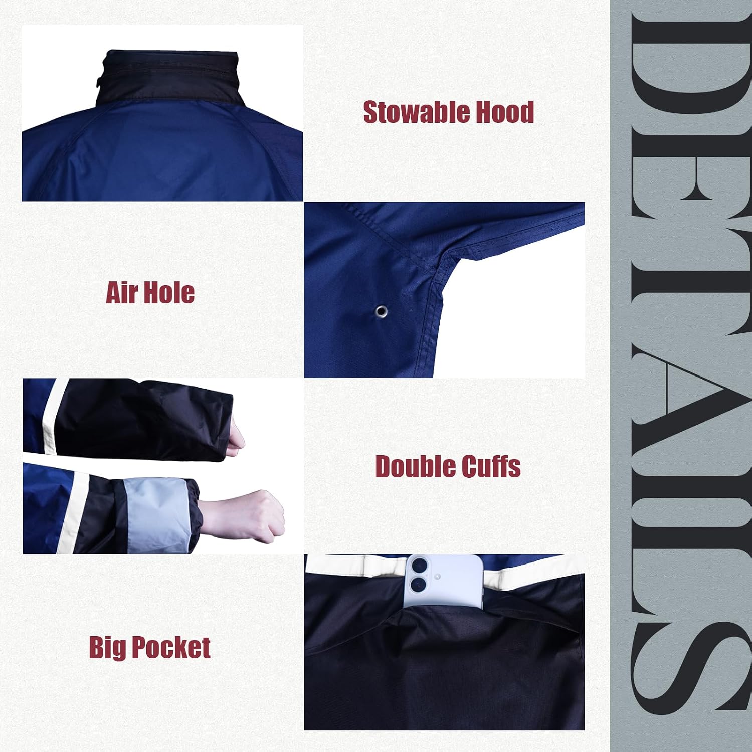 RainRider Waterproof Breathable Suits for Men - Durable Oxford Rain Jacket Coat With Pants