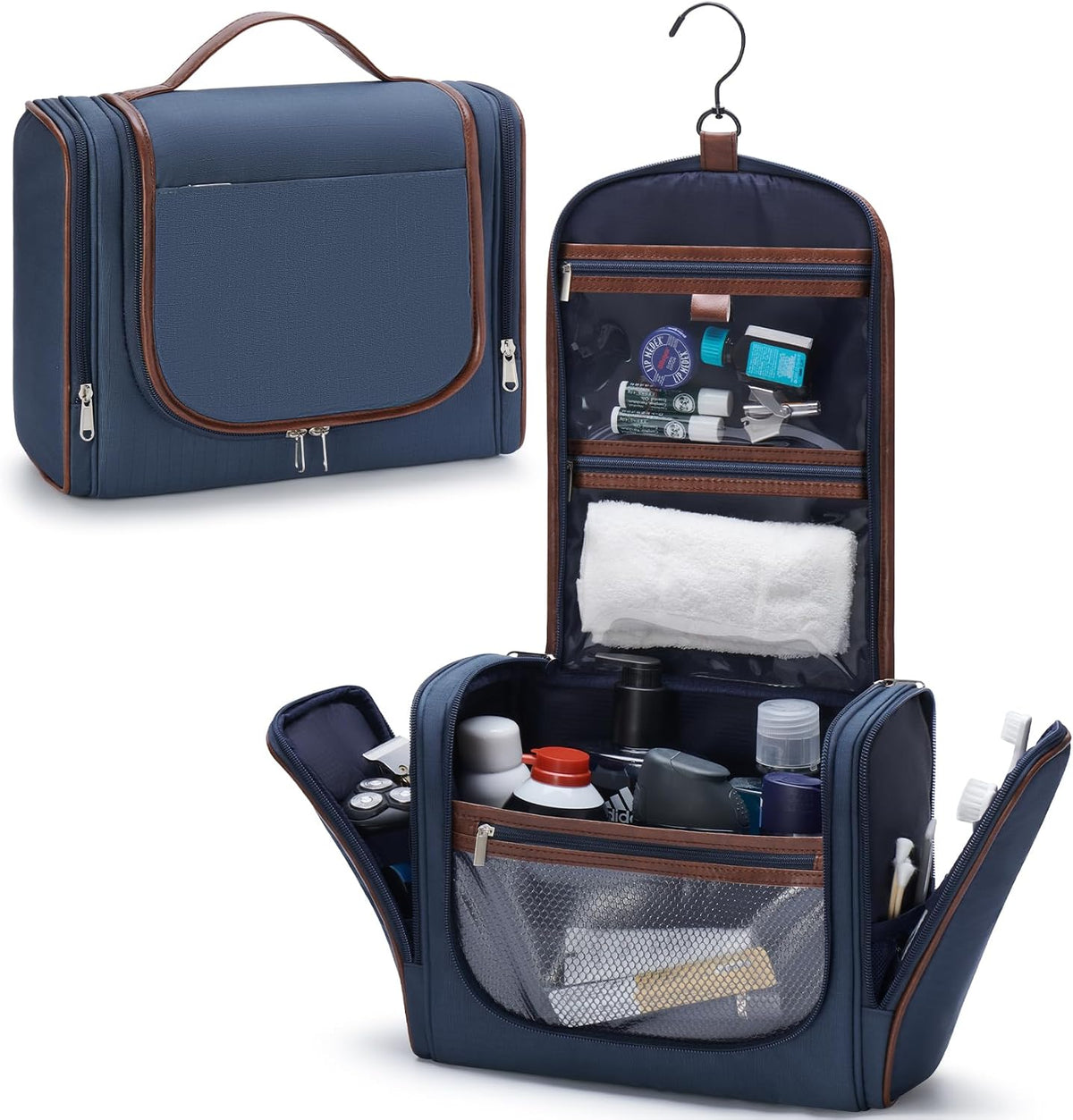ZAHNI Men’s Hanging Toiletry Bag, Large Capacity Toiletry Organizer