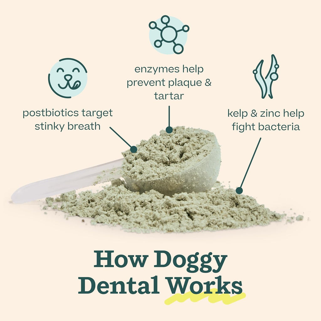 Woof Doggy Dental Pupsicle Mix - Dog Teeth Cleaning Powder for the Pupsicle - Long Lasting Postbiotic Dental Enzyme Mix to Support Oral Health for Dogs