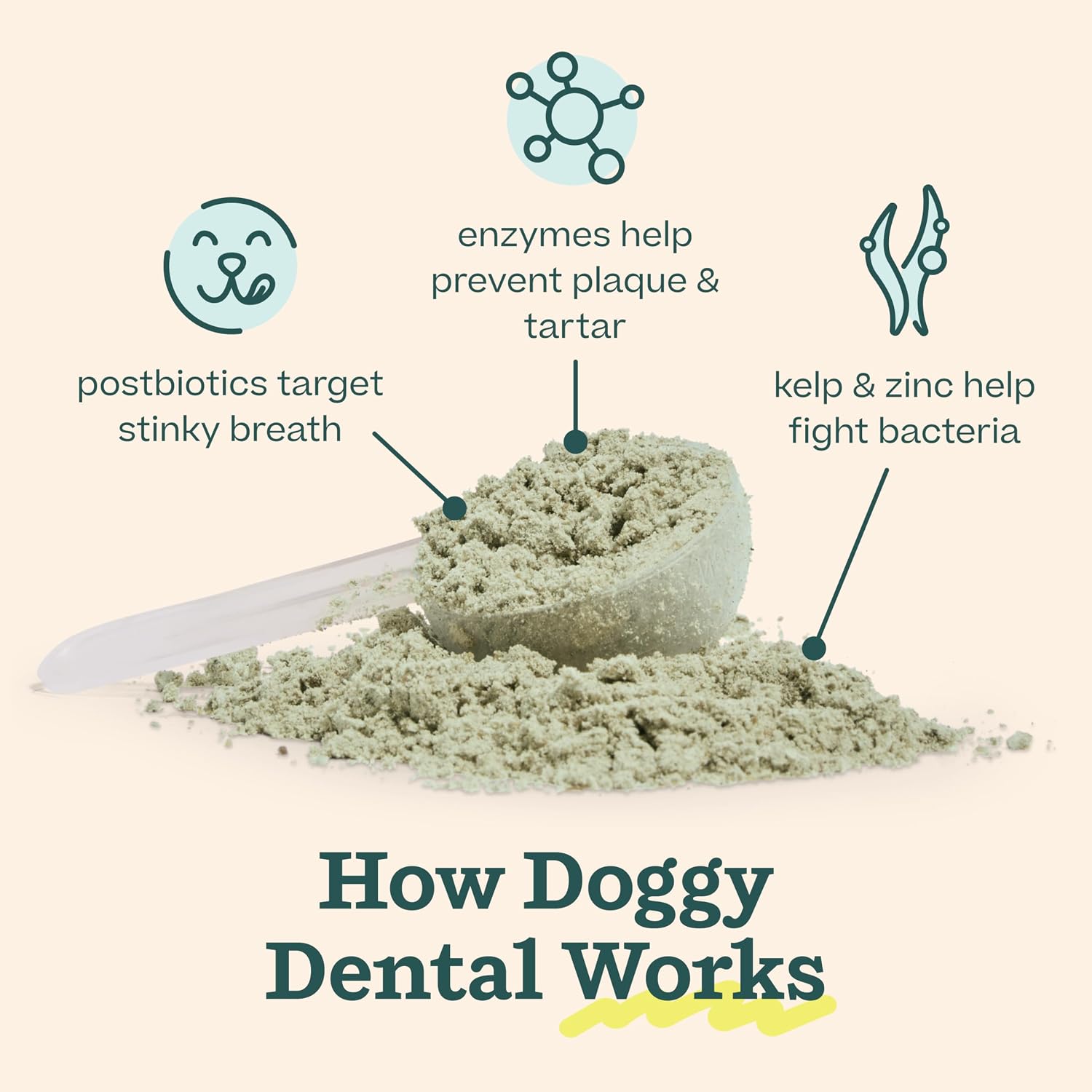 Woof Doggy Dental Pupsicle Mix - Dog Teeth Cleaning Powder for the Pupsicle - Long Lasting Postbiotic Dental Enzyme Mix to Support Oral Health for Dogs
