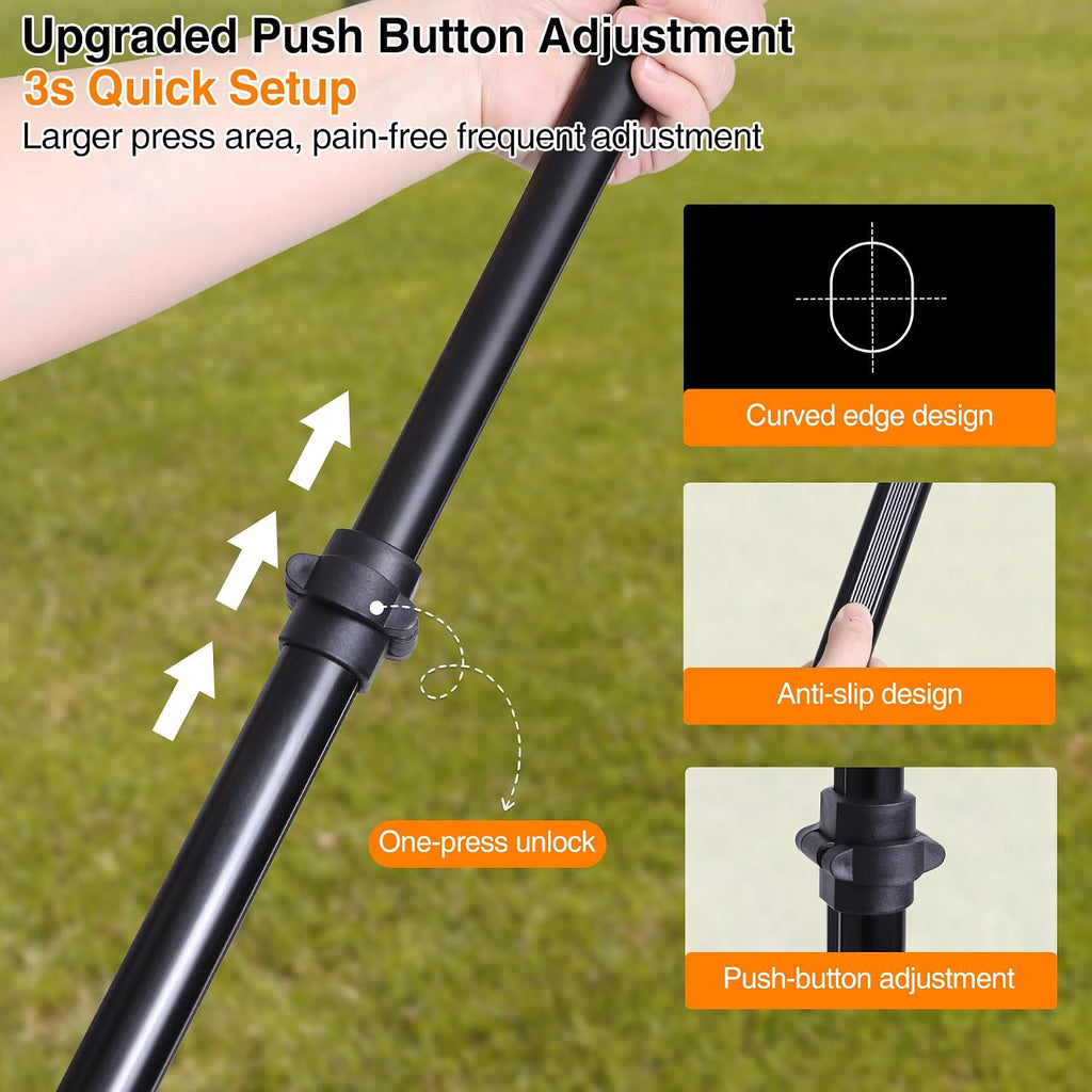 REDCAMP Set of 4 Multi-Purpose Tarp Poles 90'' Adjustable Camping Tent Pole