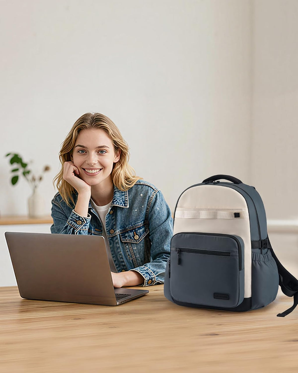 LOVEVOOK Laptop Backpack for Women Work Teacher with Tumbler Holder
