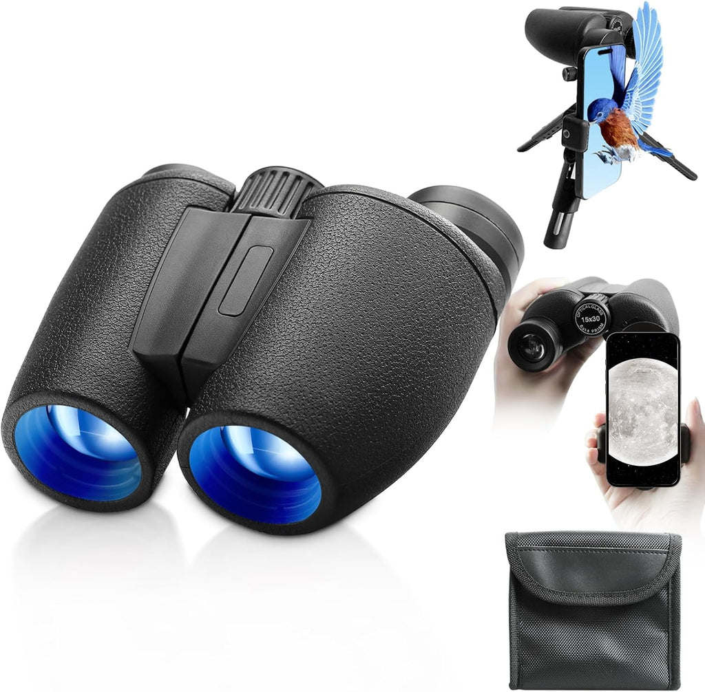 8x30 Khaki Compact Binoculars for Adults & Kids,