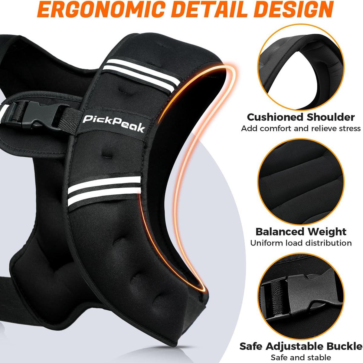 Weighted Vest for Woman Man 5lb/6lb/8lb/12lb/15lb/20lb/25lb/30lb Weighted Vest for Walking, Strength Training Weight Vest with Adjustable Buckle Detachable Phone Pouch for Running Workout