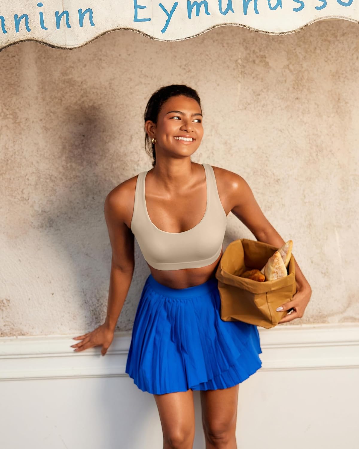 RUNNING GIRL Cross Back High Impact Sports Bras for Women