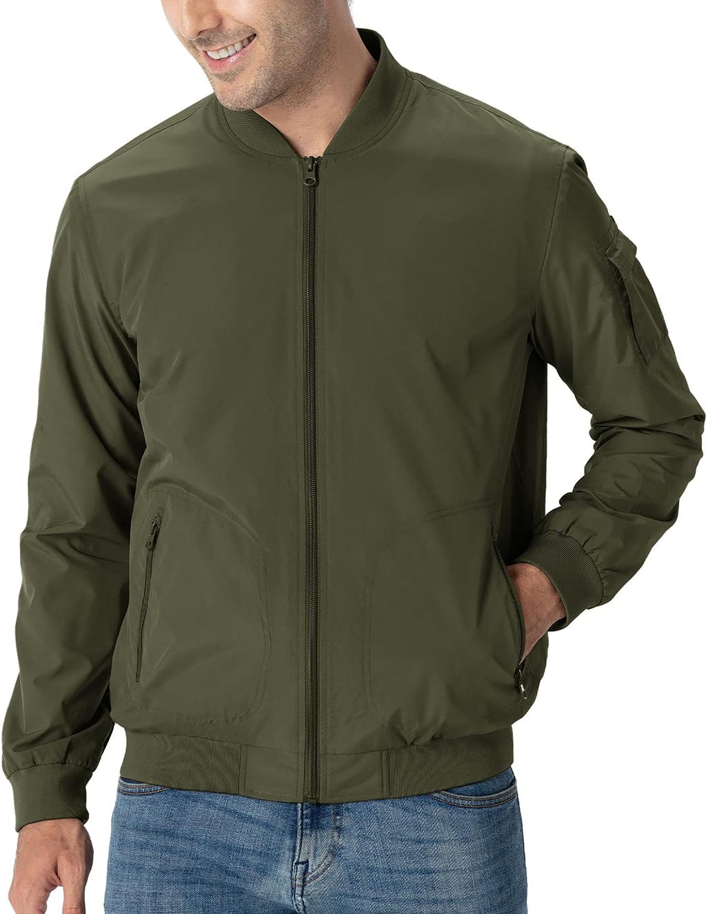 TBMPOY Men's Lightweight Jackets Casual Dress Golf Bomber Windbreaker Fall
