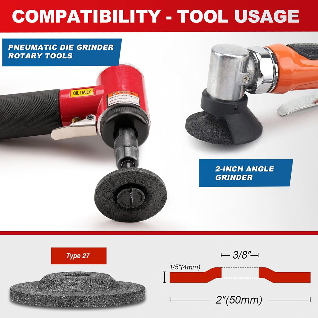 SI FANG 2 inch Die Grinder Grinding Wheels with 1/4" Mandrel 16 Pack