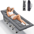 10-Leg Heavy Duty Camping Cot for Adults with Mattress