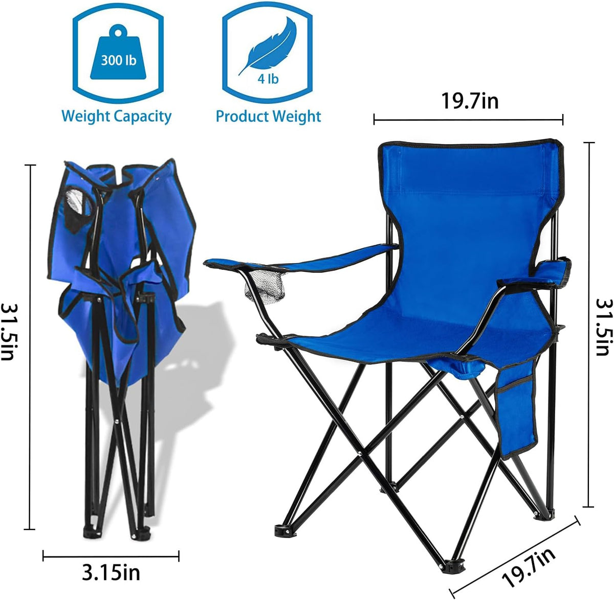 Damei century Folding Camping Chairs, for Beach, Lawn, Yard