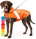 VIVAGLORY Dog Raincoat Wetoff Dog Rain Coat, XL, Orange