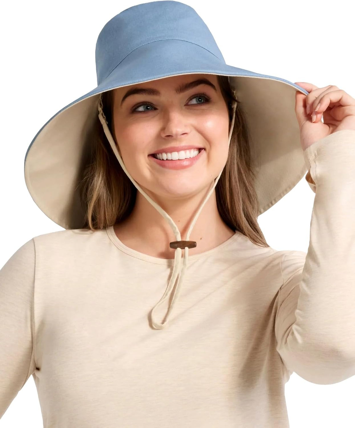 Solbari Women’s Ultra-Wide Cotton Linen Sun Hat UPF 50+
