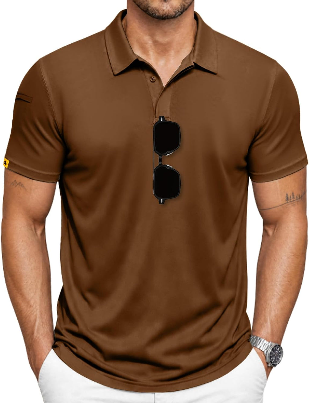 SCODI Mens Polo Shirts Short Sleeve Athletic Casual Golf Collared T-Shirt