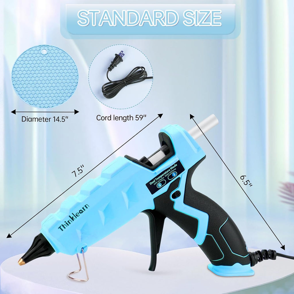 THINKLEARN Hot Glue Gun, Full Size, 60/100W Dual Power