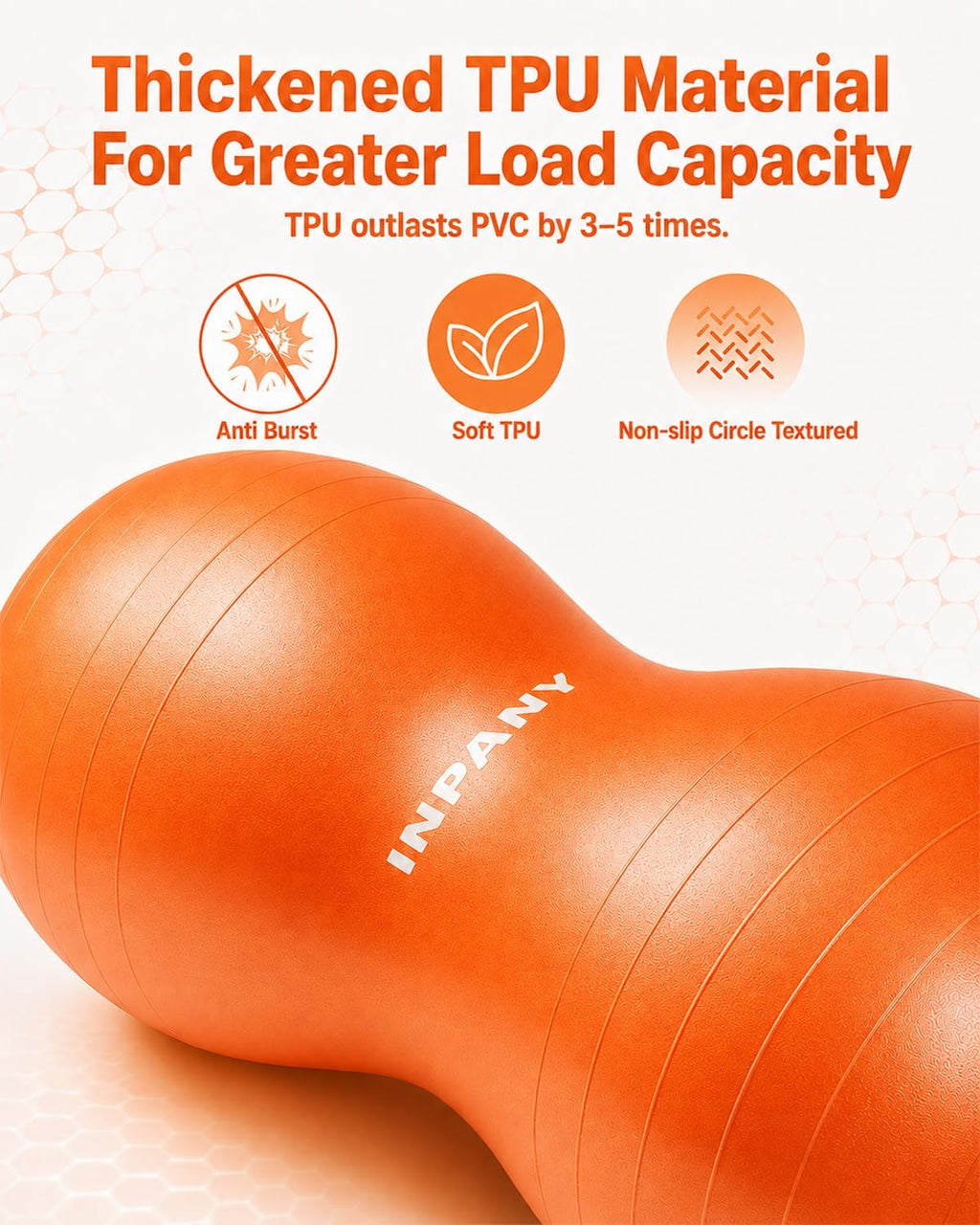 INPANY Peanut Exercise Ball for Labor, Physical Therapy & Fitness