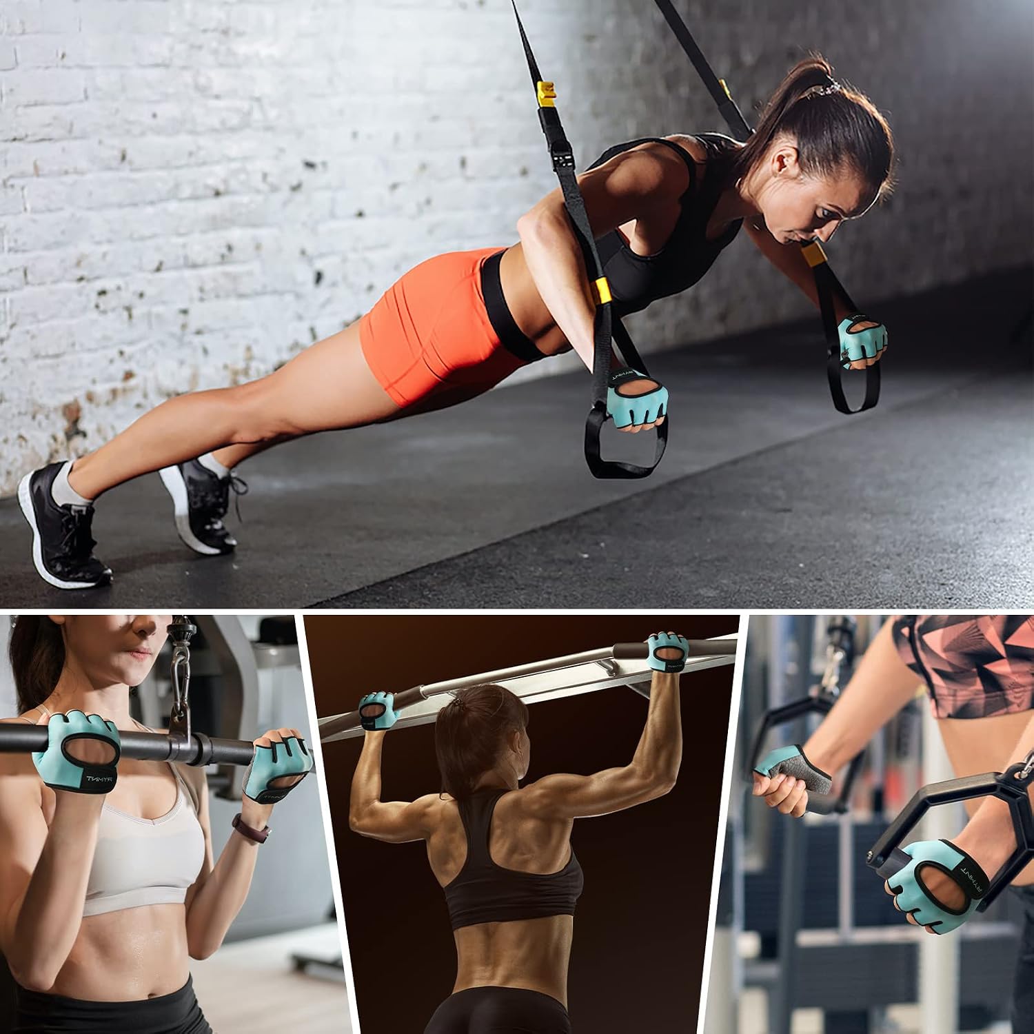Short Workout Gloves for Women Men, Weight Lifting Gloves Full Palm Pads