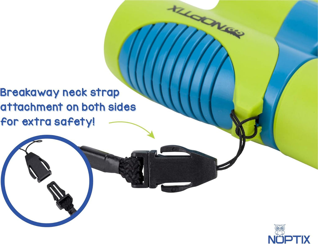 Binoculars for Kids - Vibrant Green Blue - Real Kids Binoculars Ages 4-8